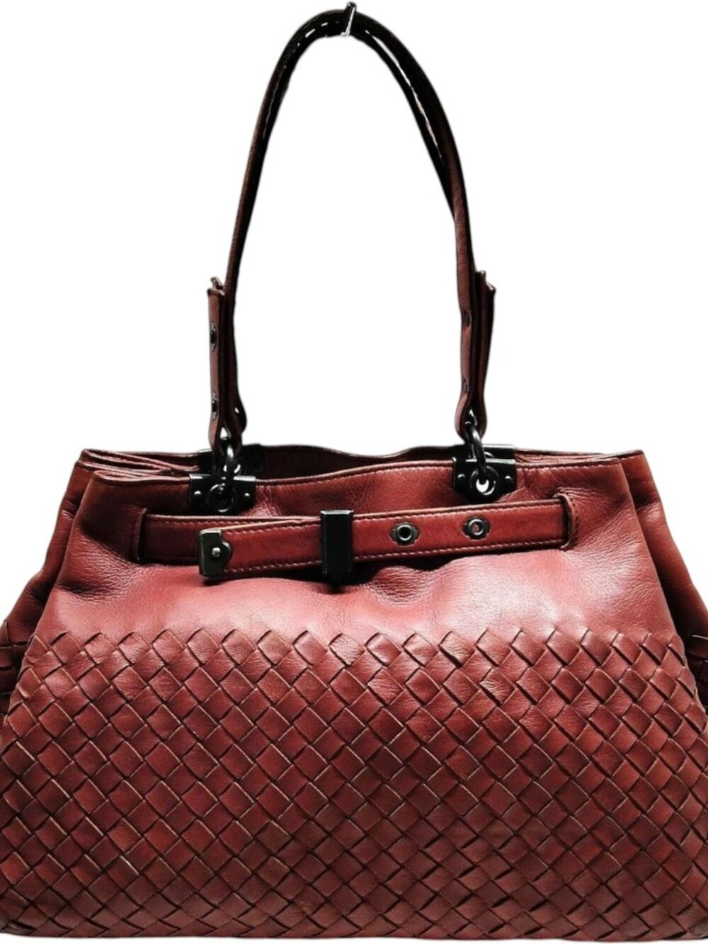 (S6) Bottega Veneta Hand Bag Bordeaux Leather